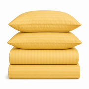 Lenjerie De Pat Damasc, 6 Piese (Galben)
