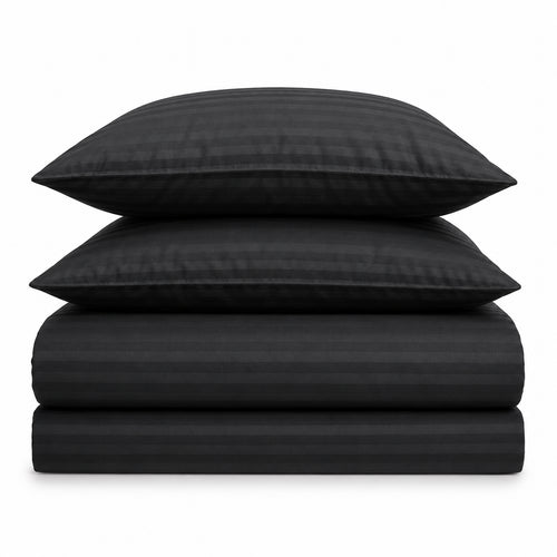 Lenjerie Bumbac Damasc Negru