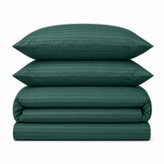 Lenjerie De Pat Damasc, 6 Piese (Verde-Inchis)