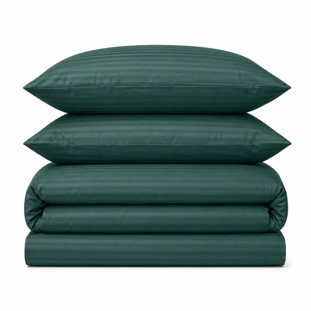 Lenjerie Bumbac Damasc Verde-Inchis
