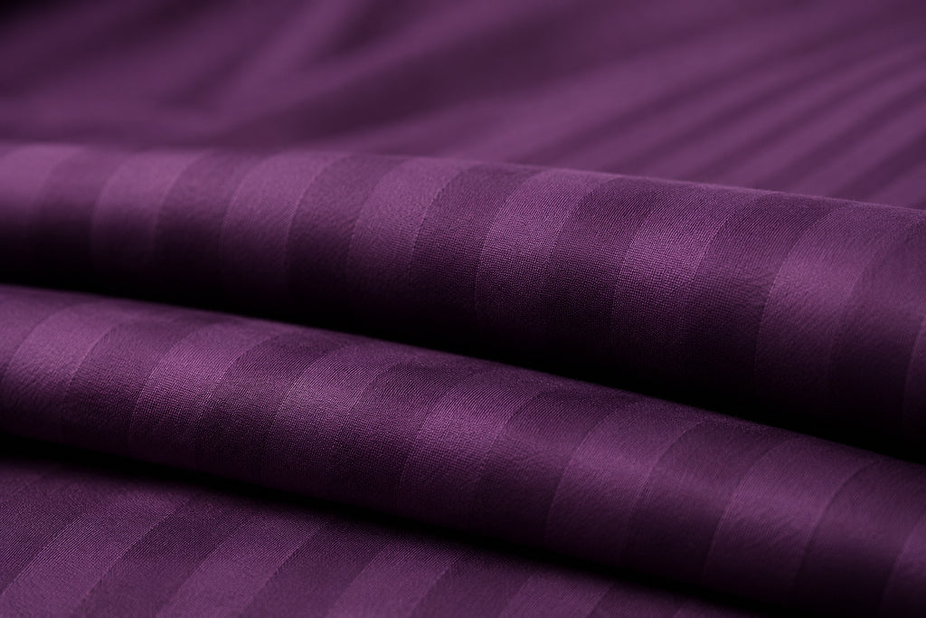 Lenjerie Bumbac Damasc Violet Macro-Shot