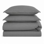 Lenjerie De Pat Damasc Premium, 4 Piese (Gri)