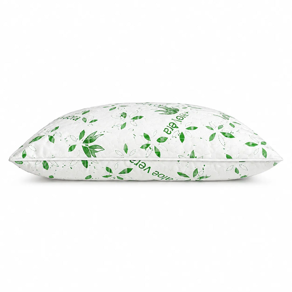 O perna Aloe Vera din profil, forma joasa cu imprimeu verde