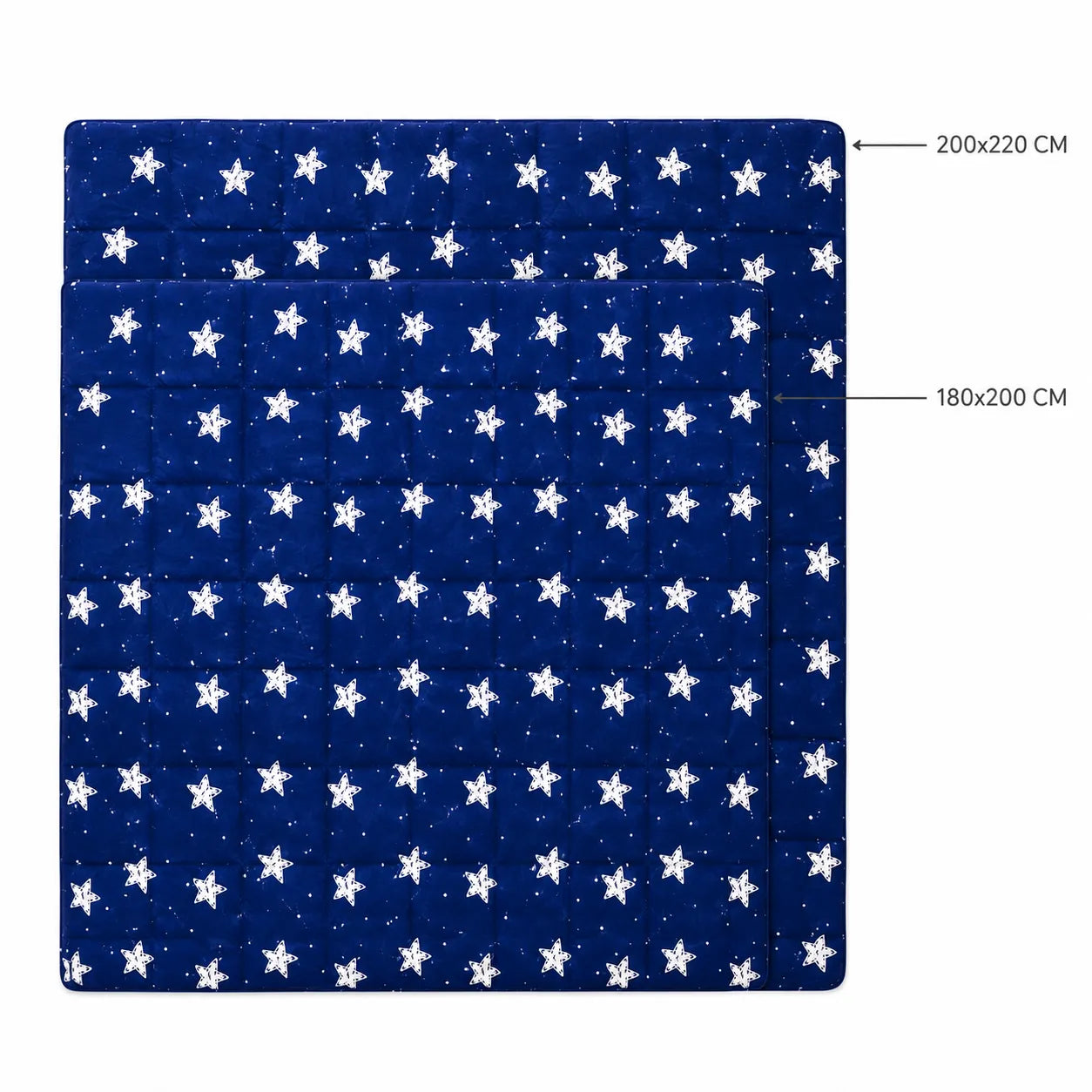 Doua variante de pilota Galaxy, dimensiuni 200x220 cm si 180x200 cm