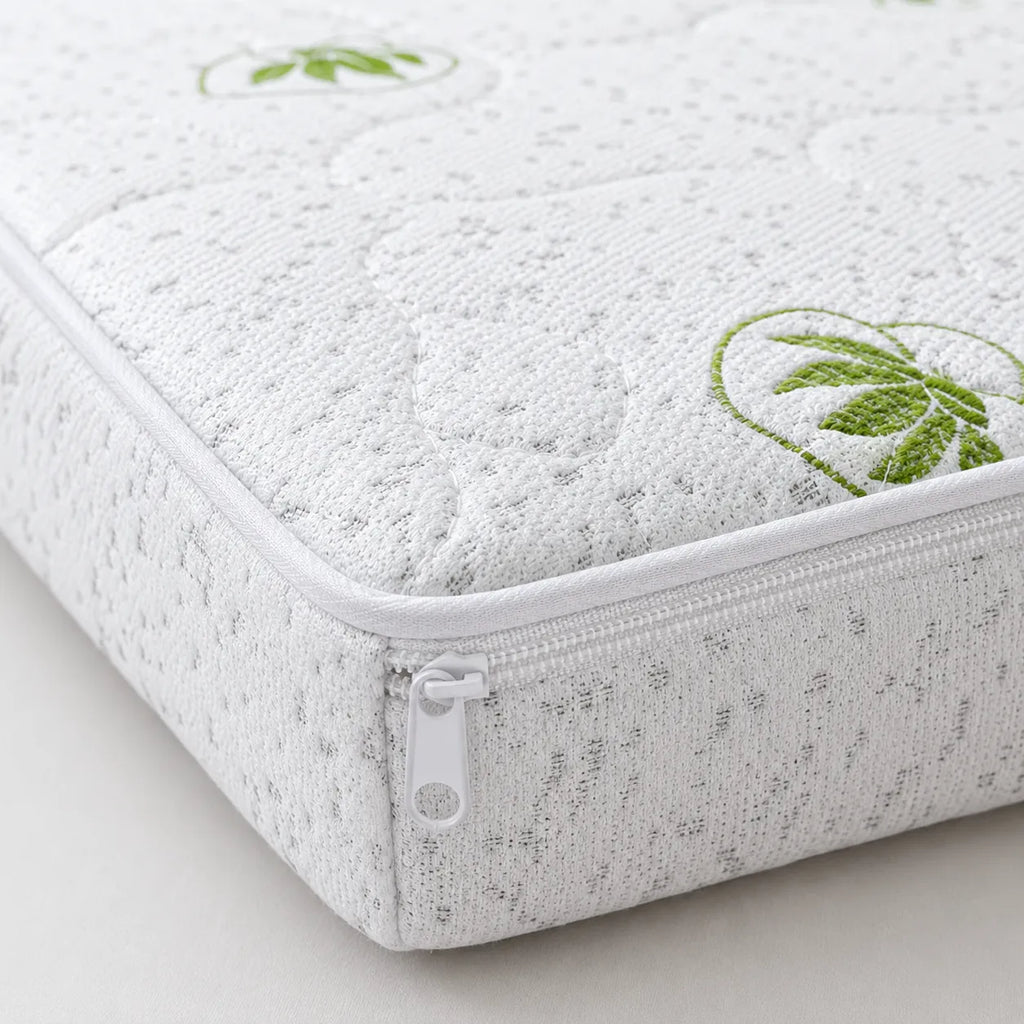 Detaliu matlasare cu vatelina si fermoar husa topper Aloe Vera